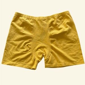 Pansy Organic Cotton Stretch Shorts, Made in USA, Golden Yellow, XL